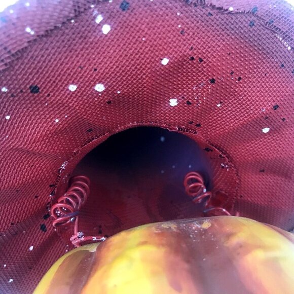 Halloween Jack-O-Lantern Pumpkin Tea Light Candle Holder Witch Hat Bats Ceramic - Picture 9 of 12